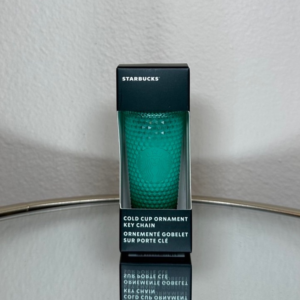 Starbucks Holiday 2022 Ombre Mint Green Waxberry Bling Mini Keychain Tumbler